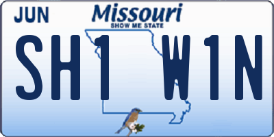 MO license plate SH1W1N