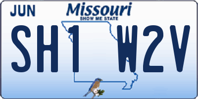 MO license plate SH1W2V