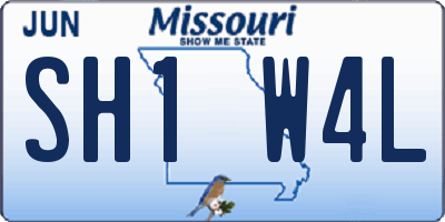 MO license plate SH1W4L