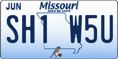 MO license plate SH1W5U