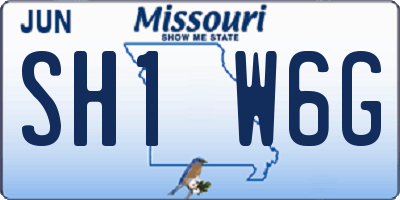 MO license plate SH1W6G