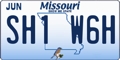 MO license plate SH1W6H