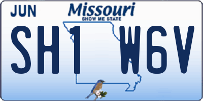 MO license plate SH1W6V
