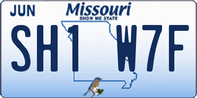 MO license plate SH1W7F