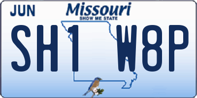 MO license plate SH1W8P