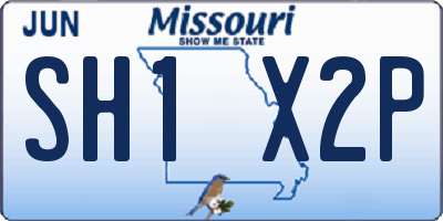 MO license plate SH1X2P
