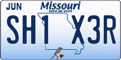 MO license plate SH1X3R