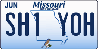 MO license plate SH1Y0H