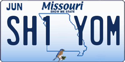 MO license plate SH1Y0M