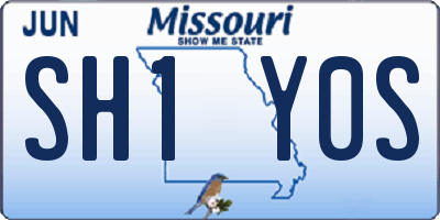 MO license plate SH1Y0S
