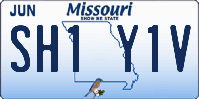 MO license plate SH1Y1V