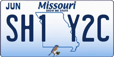 MO license plate SH1Y2C