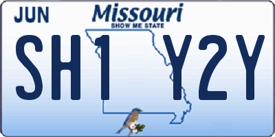 MO license plate SH1Y2Y