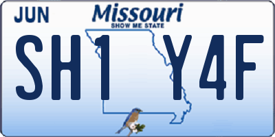 MO license plate SH1Y4F