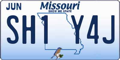 MO license plate SH1Y4J