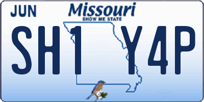 MO license plate SH1Y4P