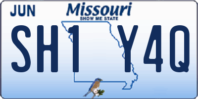 MO license plate SH1Y4Q