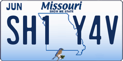 MO license plate SH1Y4V