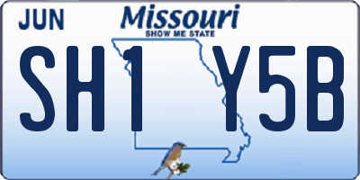 MO license plate SH1Y5B