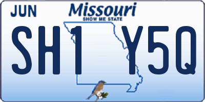 MO license plate SH1Y5Q