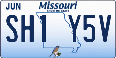 MO license plate SH1Y5V
