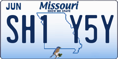 MO license plate SH1Y5Y