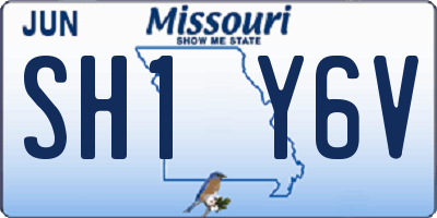 MO license plate SH1Y6V