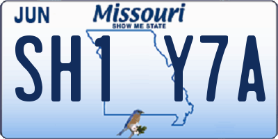MO license plate SH1Y7A