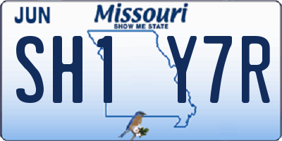 MO license plate SH1Y7R