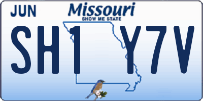 MO license plate SH1Y7V