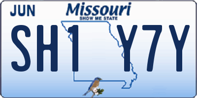 MO license plate SH1Y7Y