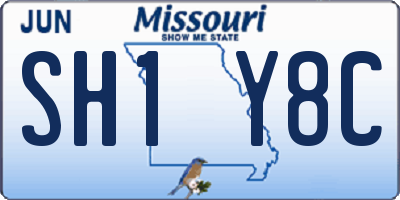 MO license plate SH1Y8C