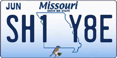 MO license plate SH1Y8E