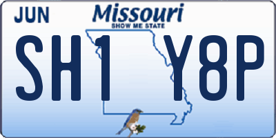 MO license plate SH1Y8P