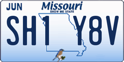 MO license plate SH1Y8V