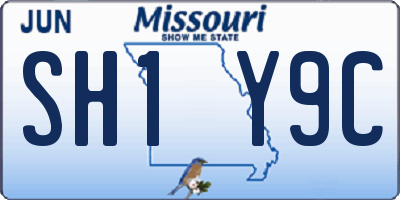 MO license plate SH1Y9C
