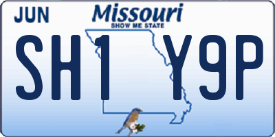 MO license plate SH1Y9P