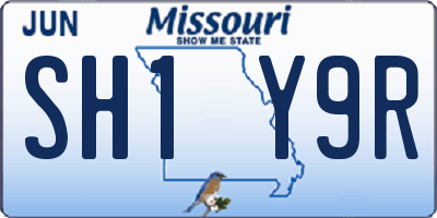MO license plate SH1Y9R