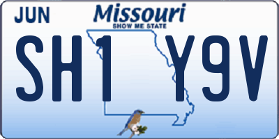 MO license plate SH1Y9V