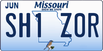 MO license plate SH1Z0R
