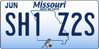 MO license plate SH1Z2S