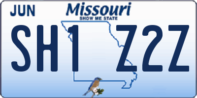 MO license plate SH1Z2Z