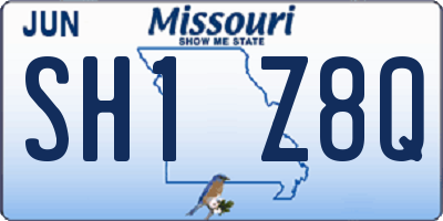 MO license plate SH1Z8Q