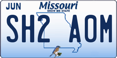 MO license plate SH2A0M