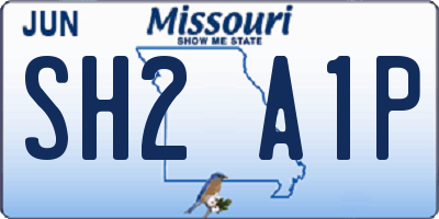 MO license plate SH2A1P