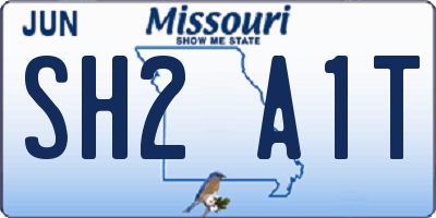 MO license plate SH2A1T