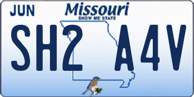 MO license plate SH2A4V