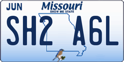 MO license plate SH2A6L