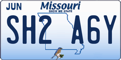MO license plate SH2A6Y