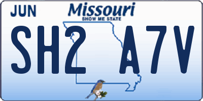 MO license plate SH2A7V
